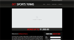 Desktop Screenshot of betsportsteams.com